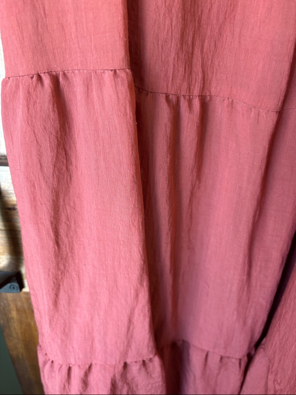 Smocked Spaghetti Strap Maxi Dress - Dusty Rose - Picture 6 of 10